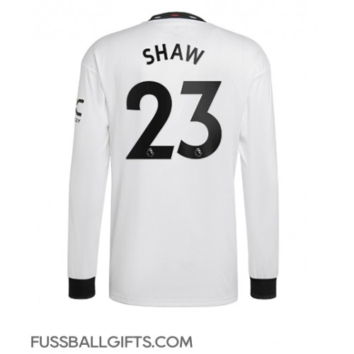 Manchester United Luke Shaw #23 Fußballbekleidung Auswärtstrikot 2022-23 Langarm